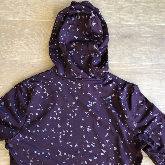 Under Armour Coldgear Fitted Running Long Sleeve Hoodie Top in Maroon Size S - Picture 7 of 14